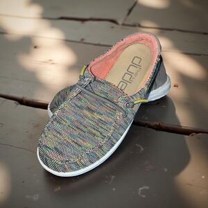 Big Kids Hey Dude Wendy Youth Sox Peacock Slip-On Shoes Size Y3-Y4